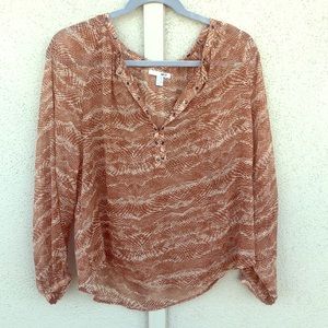 Snakeskin Printed Amuse Society Blouse